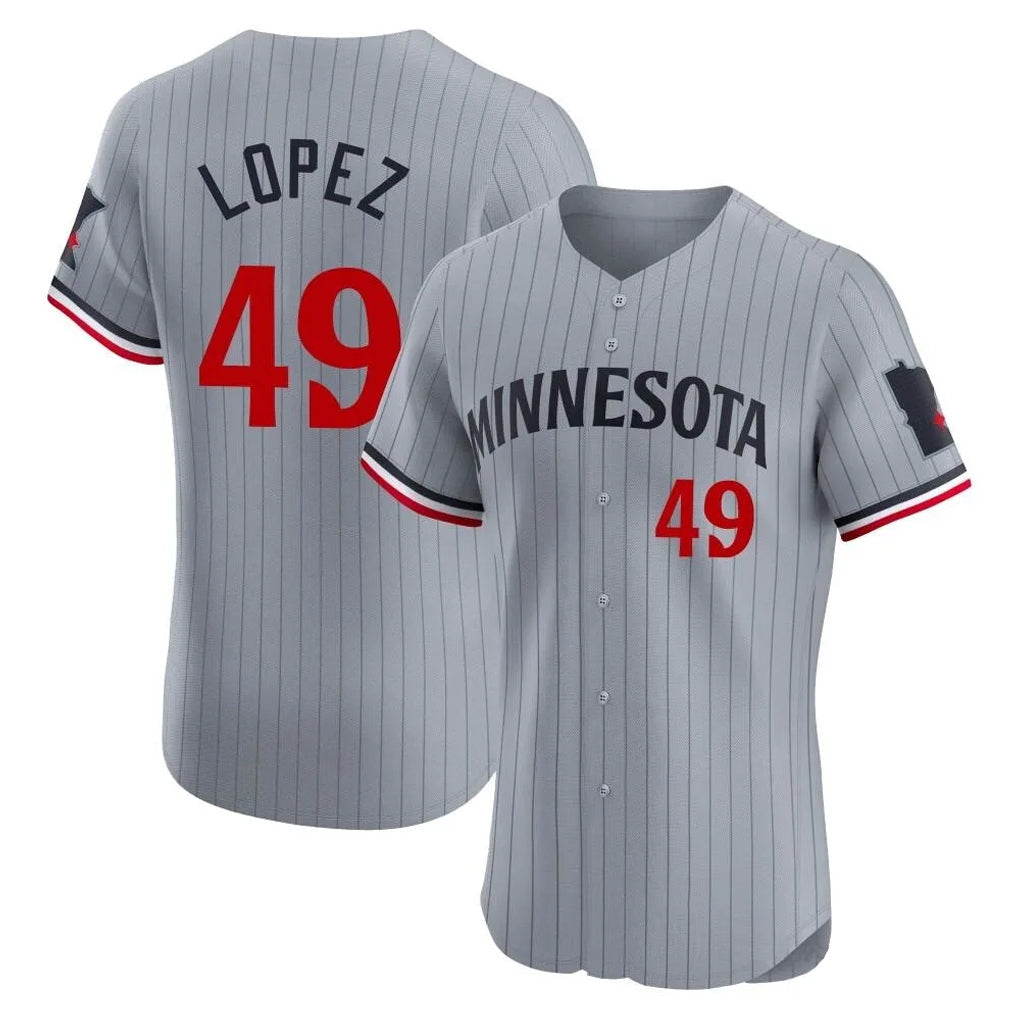 MATTH M.Twins #49 Pablo Lopez Player Gray Home Limited Elite Stitched Jerseys