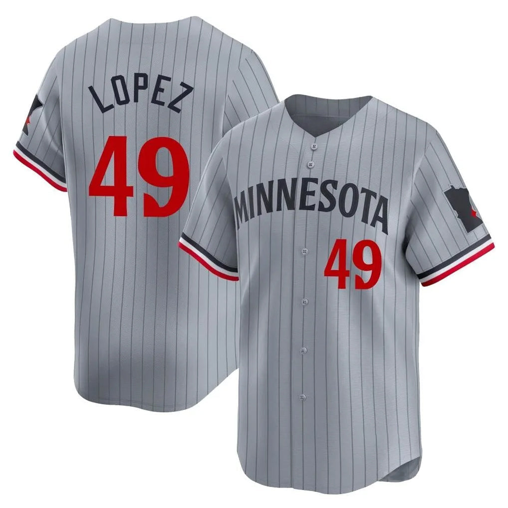 MATTH M.Twins #49 Pablo Lopez Player Gray Home Limited Stitched Jerseys