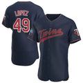 MATTH M.Twins #49 Pablo Lopez Player Navy 60th Home Limited Elite Stitched Jerseys