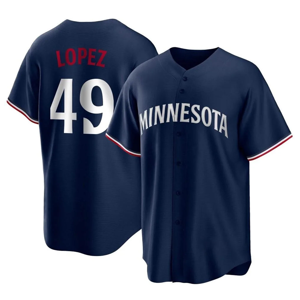 MATTH M.Twins #49 Pablo Lopez Player Navy Replica Alternate Home Stitched Jerseys