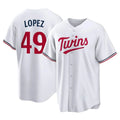 MATTH M.Twins #49 Pablo Lopez Player White Home Game Stitched Jerseys