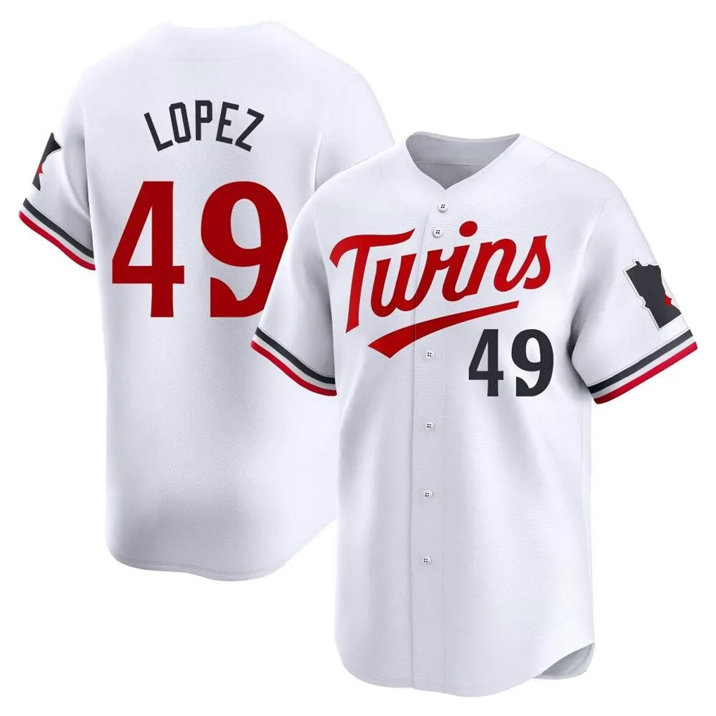 MATTH M.Twins #49 Pablo Lopez Player White Home Limited Stitched Jerseys