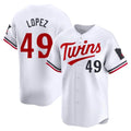 MATTH M.Twins #49 Pablo Lopez Player White Home Limited Stitched Jerseys
