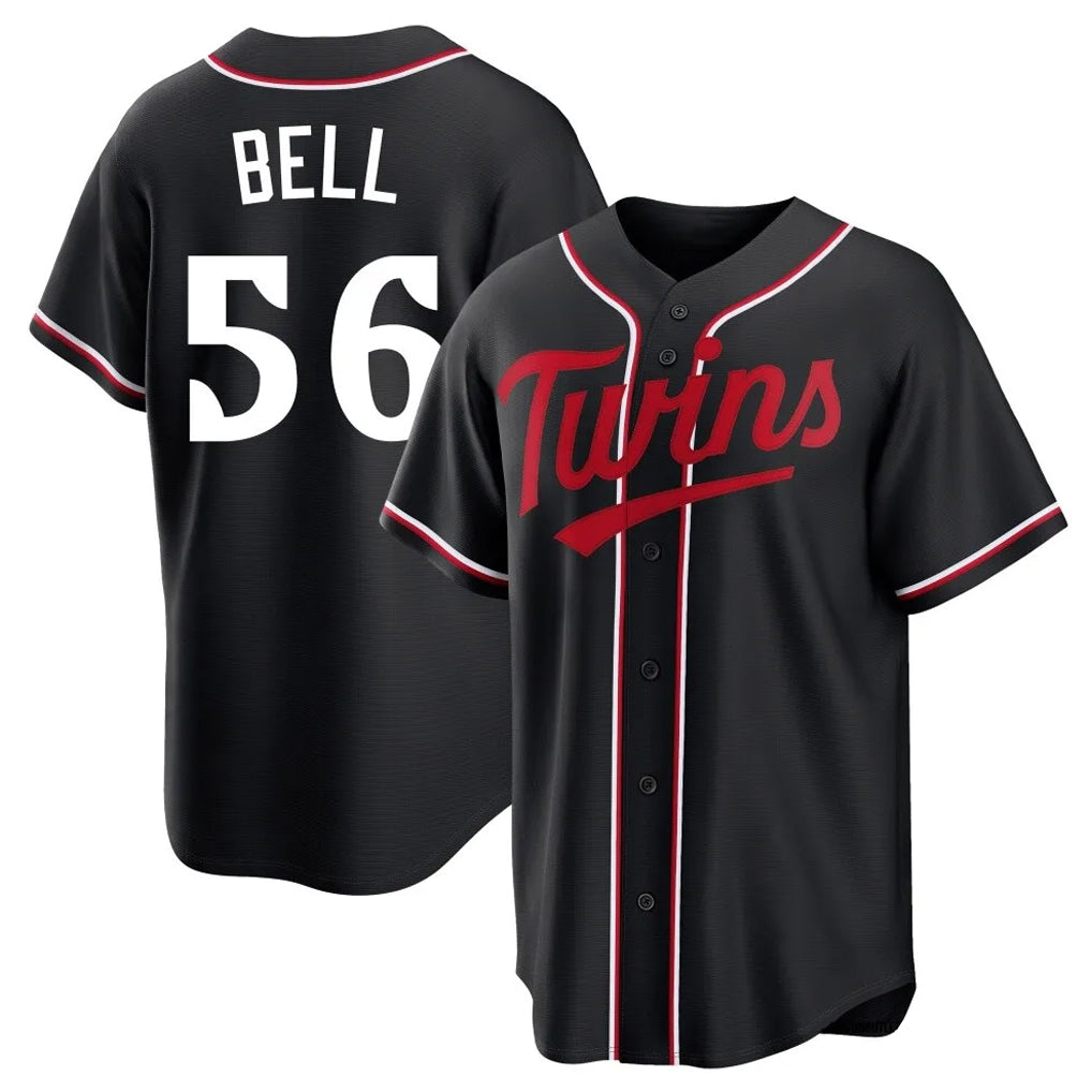 MATTH M.Twins #56 Josh Bell Player Black Fashion Out Home Limited Stitched Jerseys