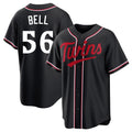 MATTH M.Twins #56 Josh Bell Player Black Fashion Out Home Limited Stitched Jerseys