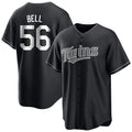 MATTH M.Twins #56 Josh Bell Player Black Home Game Stitched Jerseys