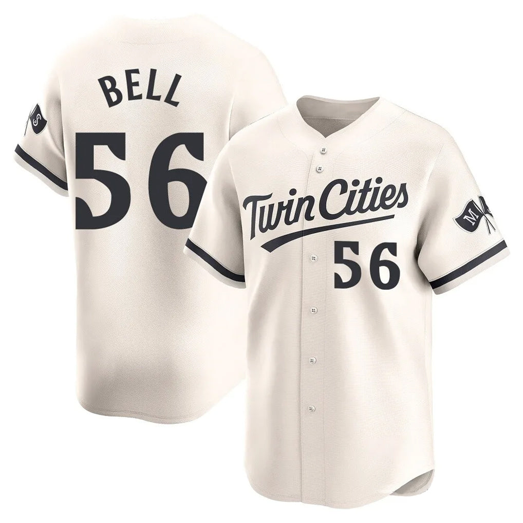 MATTH M.Twins #56 Josh Bell Player Cream Home Limited Stitched Jerseys