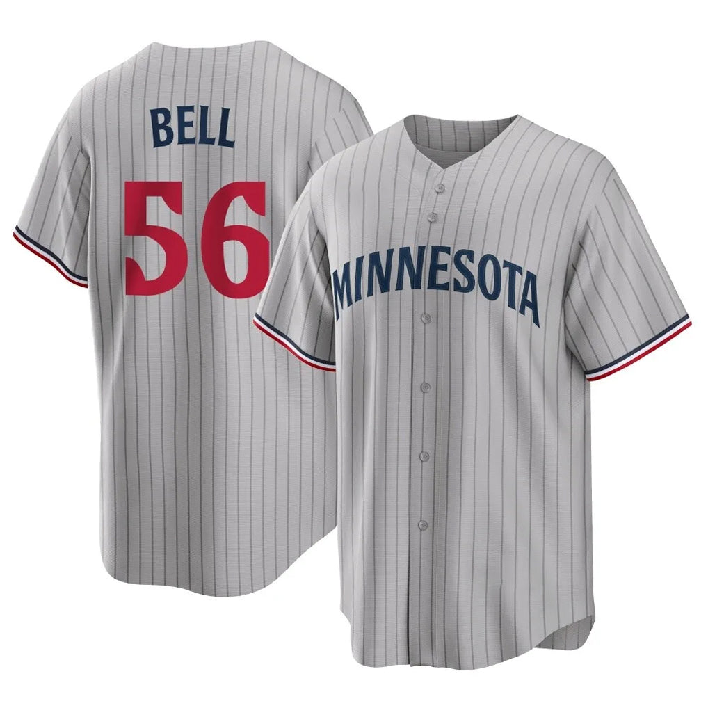 MATTH M.Twins #56 Josh Bell Player Gray Game Limited Home Stitched Jerseys