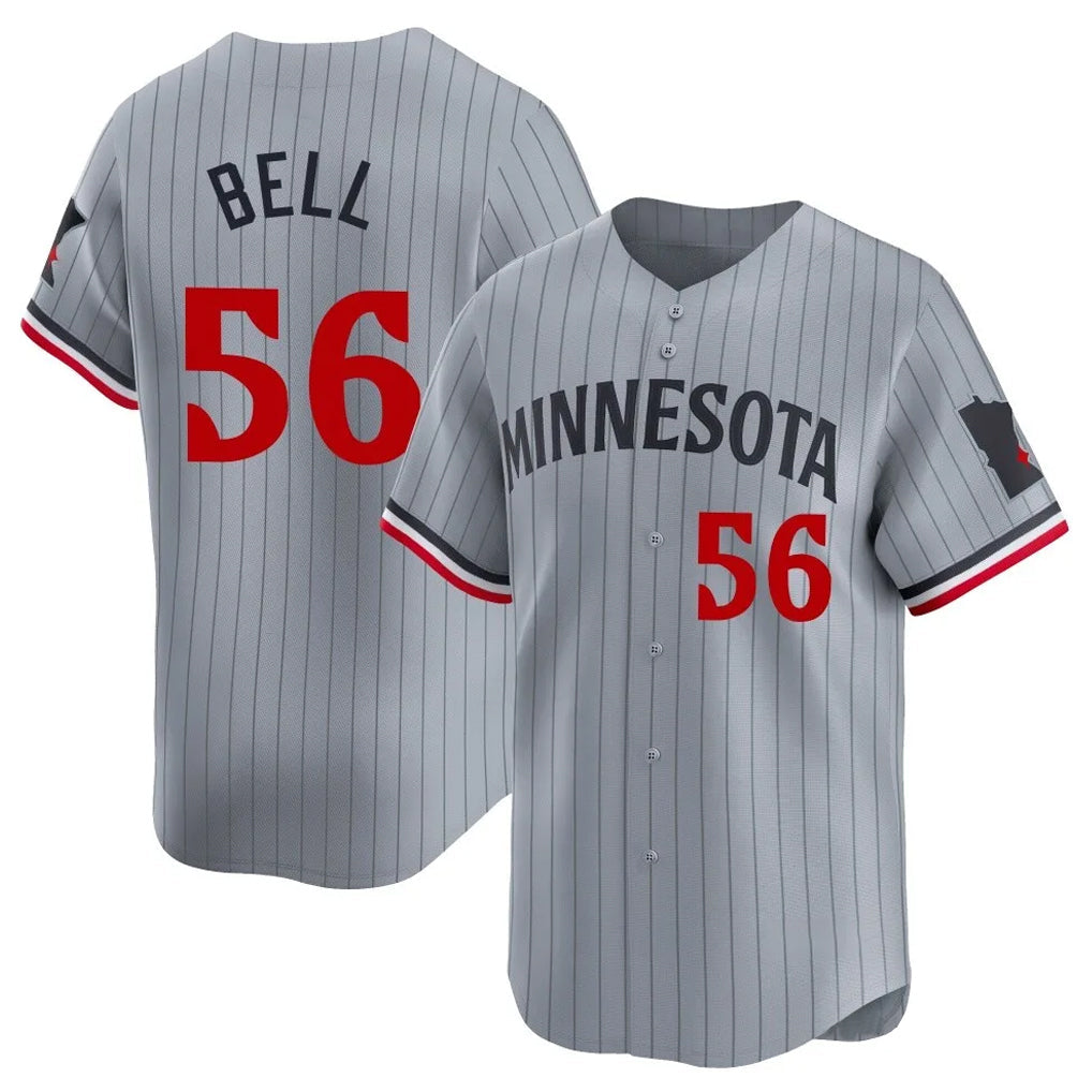 MATTH M.Twins #56 Josh Bell Player Gray Home Limited Stitched Jerseys