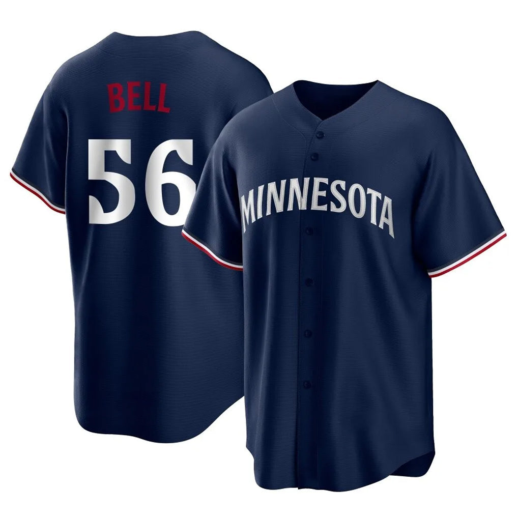 MATTH M.Twins #56 Josh Bell Player Navy Replica Alternate Home Stitched Jerseys