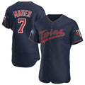 MATTH M.Twins #7 Joe Mauer Player Navy 60th Home Limited Elite Stitched Jerseys