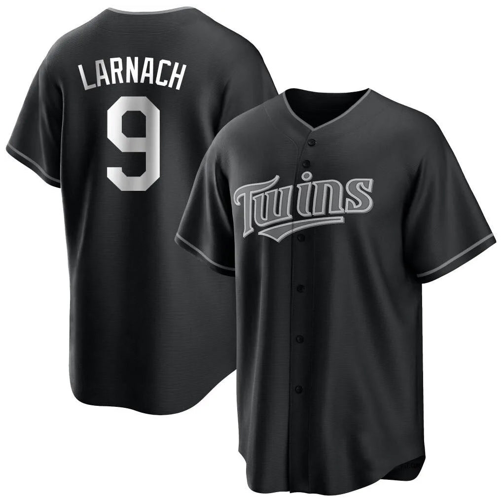 MATTH M.Twins #9 Trevor Larnach Player Black Home Game Stitched Jerseys