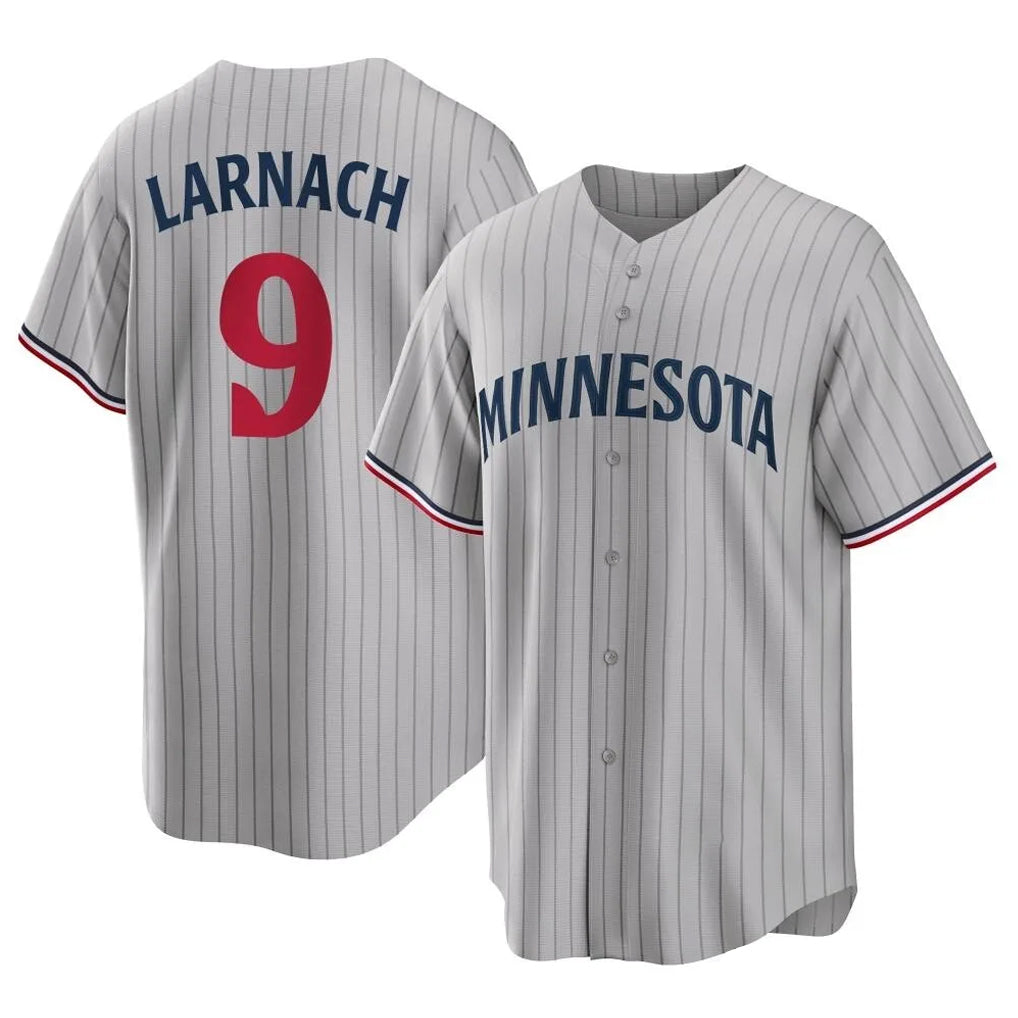 MATTH M.Twins #9 Trevor Larnach Player Gray Game Limited Home Stitched Jerseys