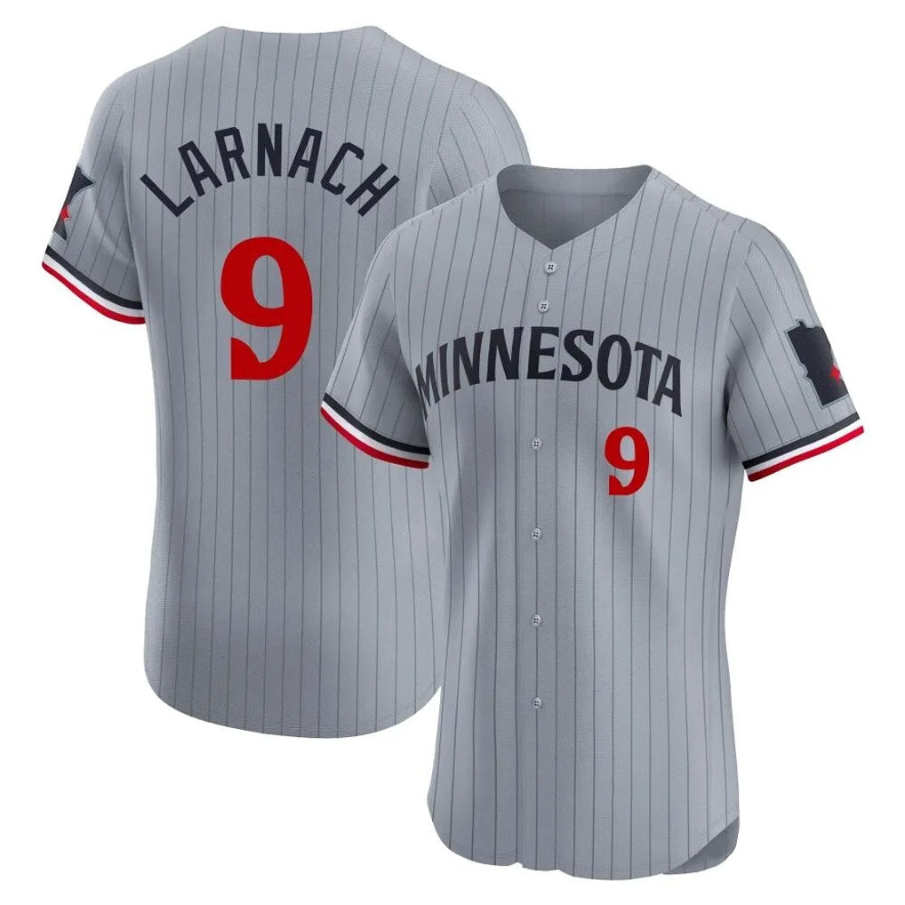 MATTH M.Twins #9 Trevor Larnach Player Gray Home Limited Elite Stitched Jerseys