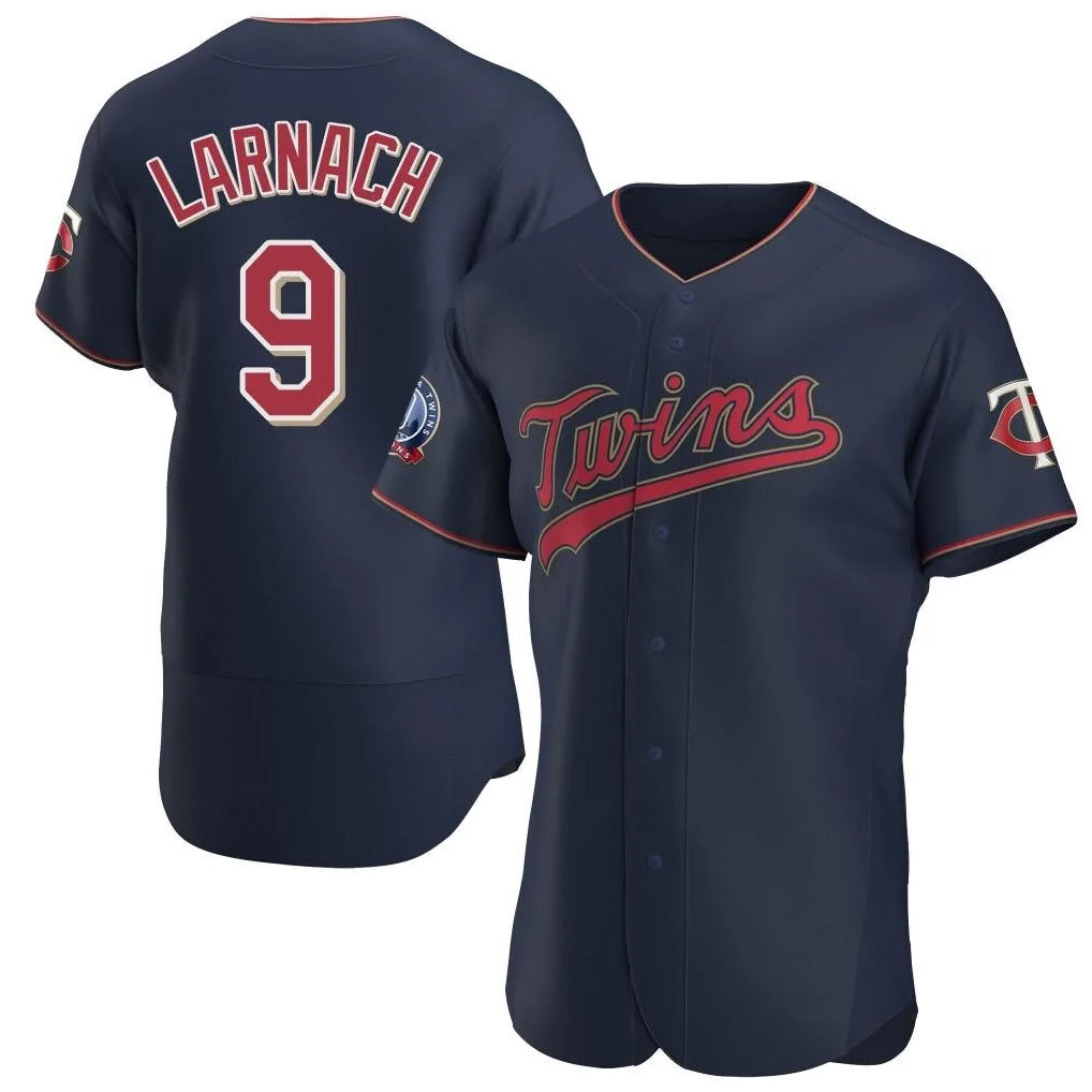 MATTH M.Twins #9 Trevor Larnach Player Navy 60th Home Limited Elite Stitched Jerseys