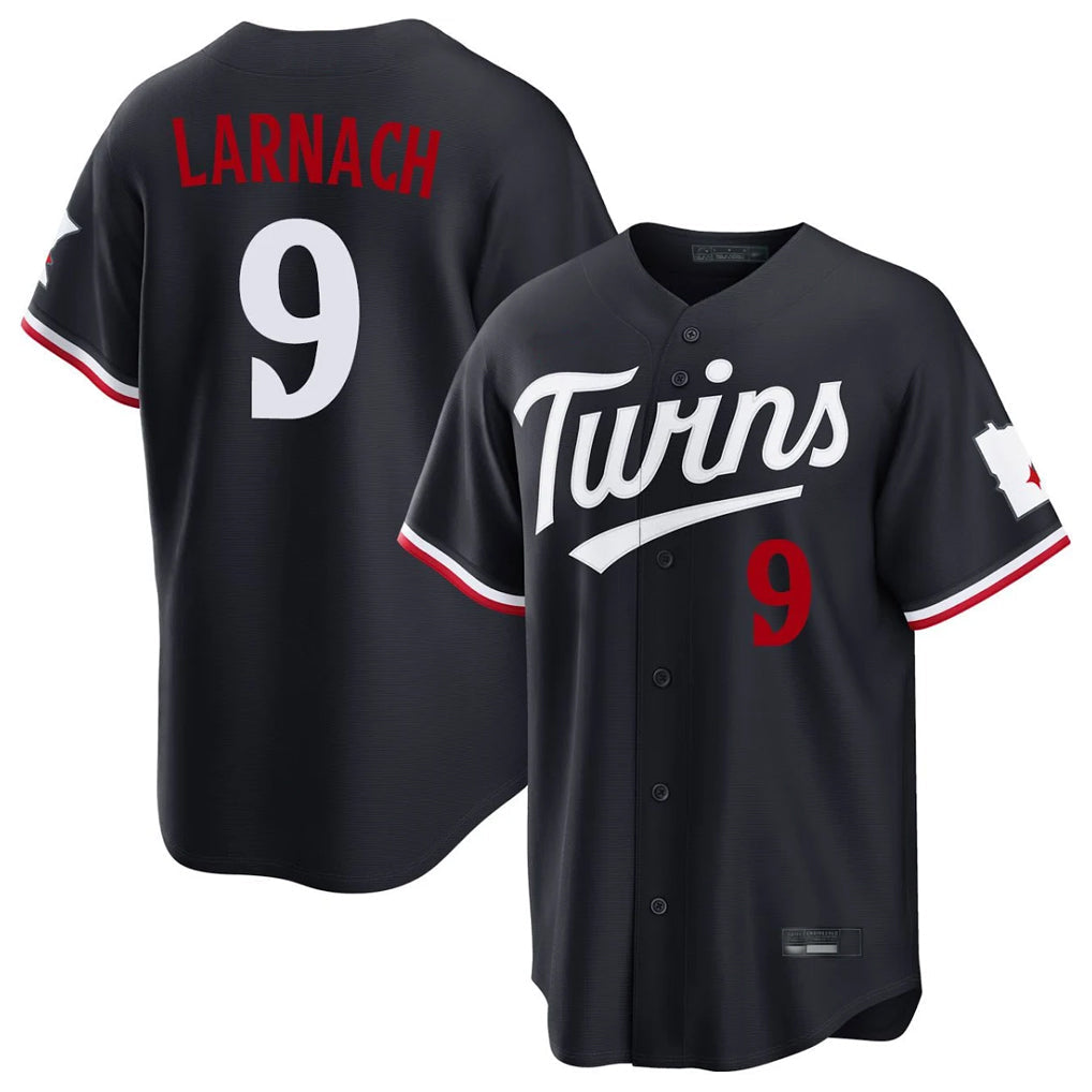 MATTH M.Twins #9 Trevor Larnach Player Navy Home Game Stitched Jerseys