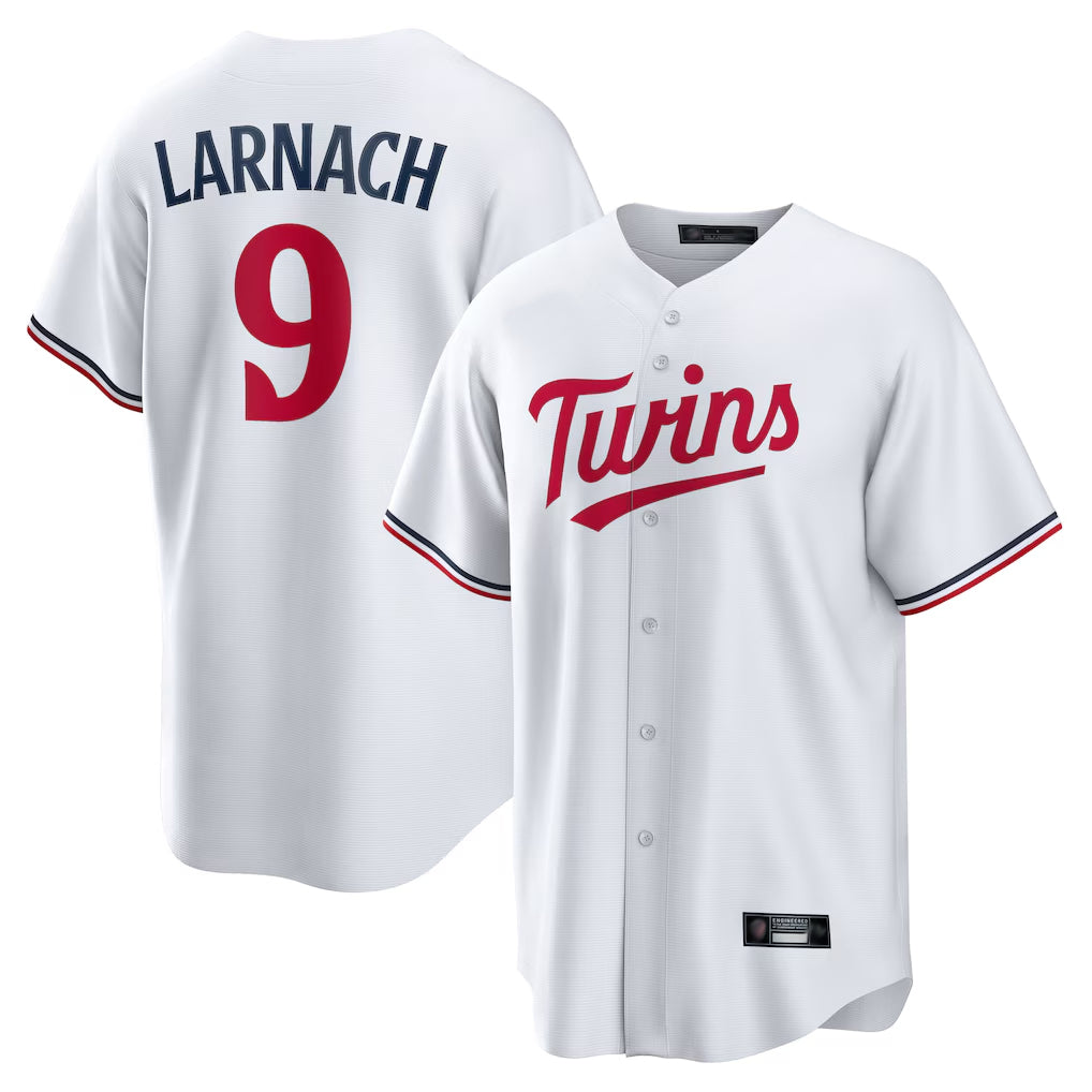 MATTH M.Twins #9 Trevor Larnach Player White Home Game Stitched Jerseys
