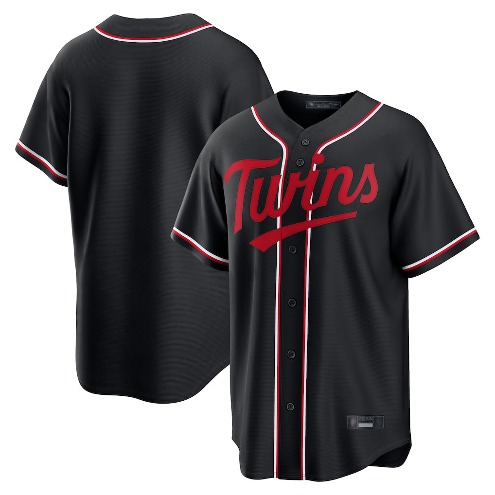 MATTH Minnesota Twins Blank Player Black Fashion Out Home Limited Stitched Jerseys