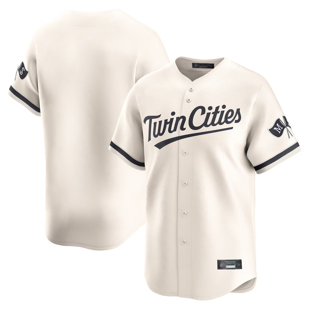 MATTH Minnesota Twins Blank Player Cream Home Limited Stitched Jerseys