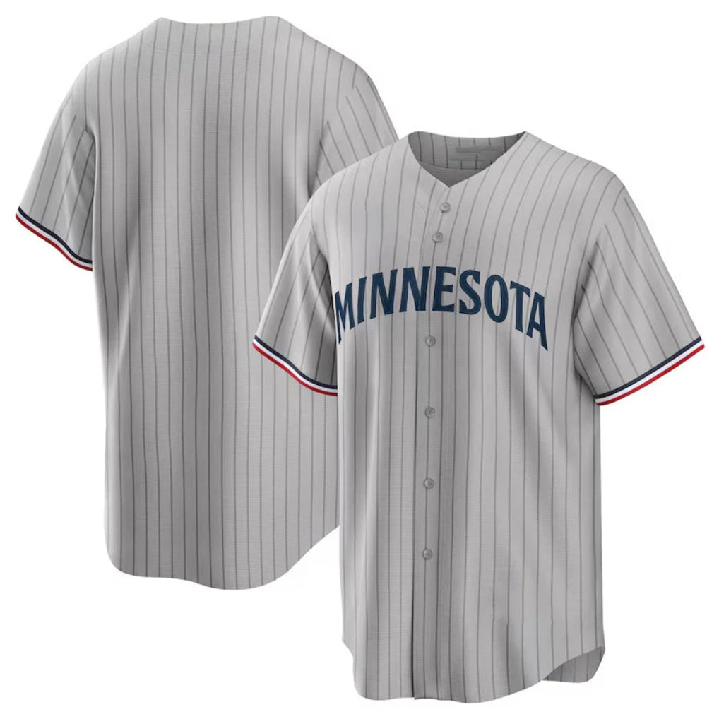 MATTH Minnesota Twins Blank Player Gray Game Limited Home Stitched Jerseys