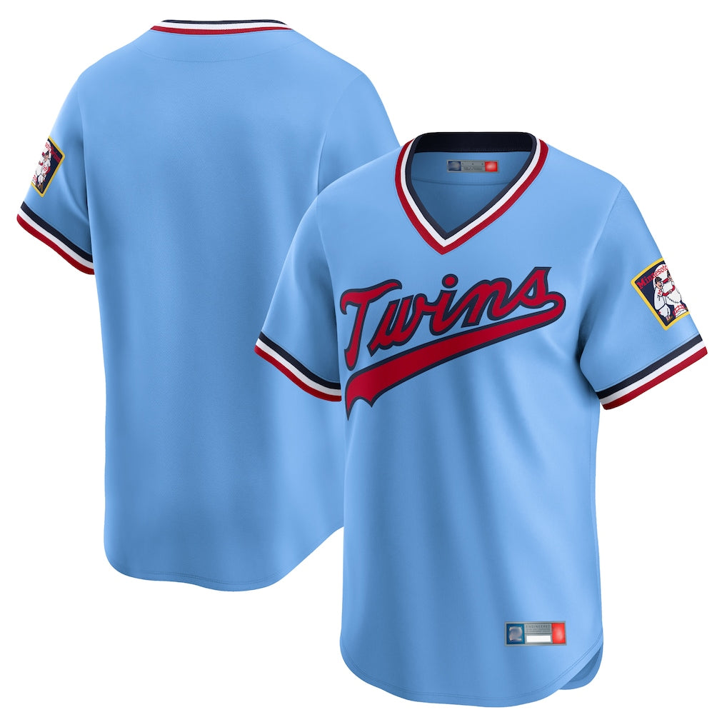 MATTH Minnesota Twins Blank Player Light Blue Throwback Cooperstown Collection Limited T-shirt Stitched Jerseys