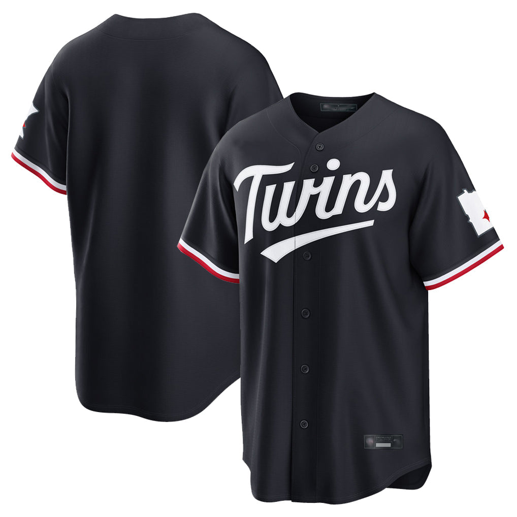 MATTH Minnesota Twins Blank Player Navy Home Game Stitched Jerseys