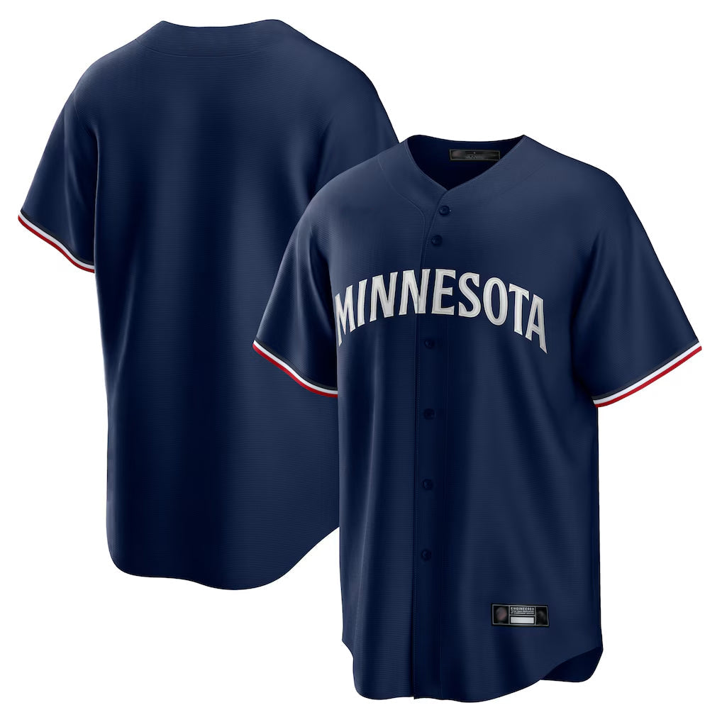 MATTH Minnesota Twins Blank Player Navy Replica Alternate Home Stitched Jerseys