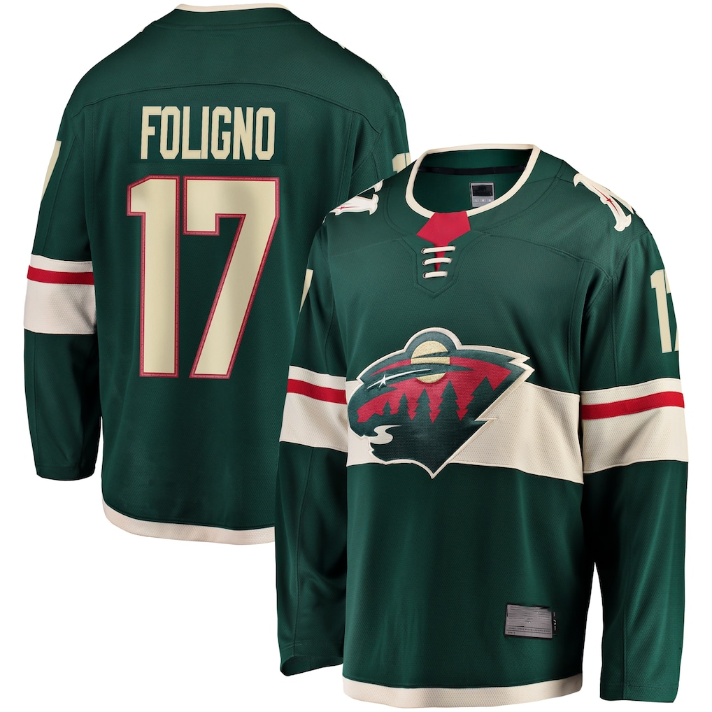 MATTH M.Wild #17 Marcus Foligno Green Breakaway Jerseys
