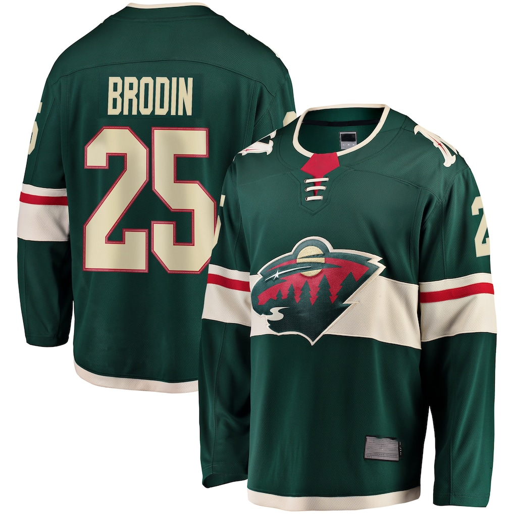 MATTH M.Wild #25 Jonas Brodin Green Breakaway Jerseys