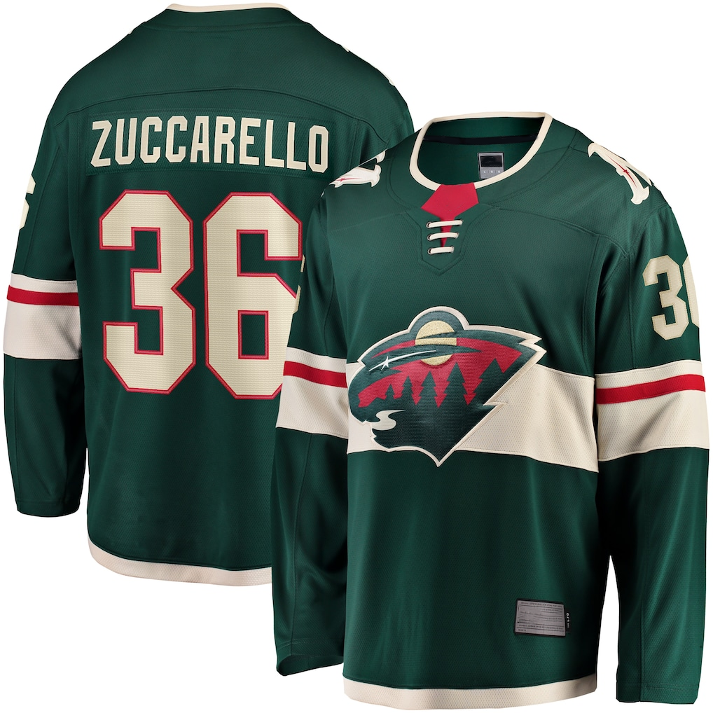 MATTH M.Wild #36 Mats Zuccarello Green Team Color Breakaway Player Jerseys