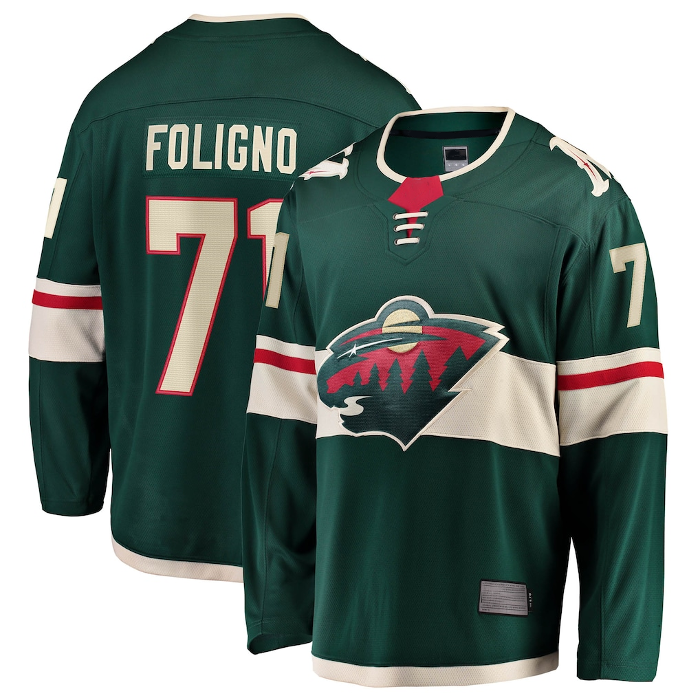 MATTH M.Wild #71 Nick Foligno Green Home Breakaway Jerseys