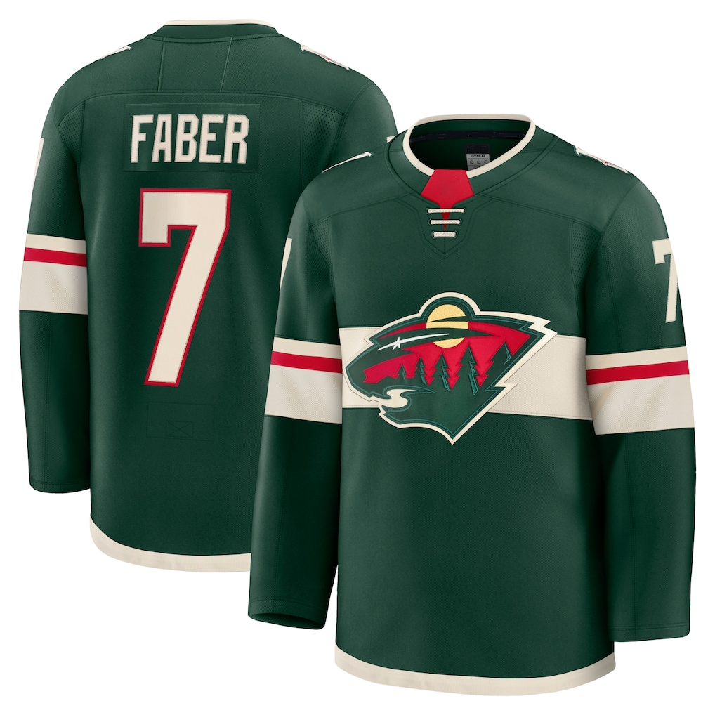 MATTH M.Wild #7 Brock Faber Green Anniversary Premium Jerseys