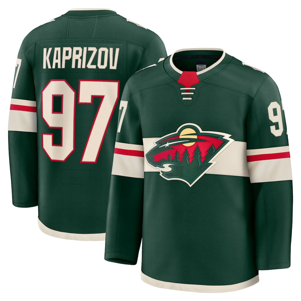 MATTH M.Wild #97 Kirill Kaprizov Green Home Premium Jerseys