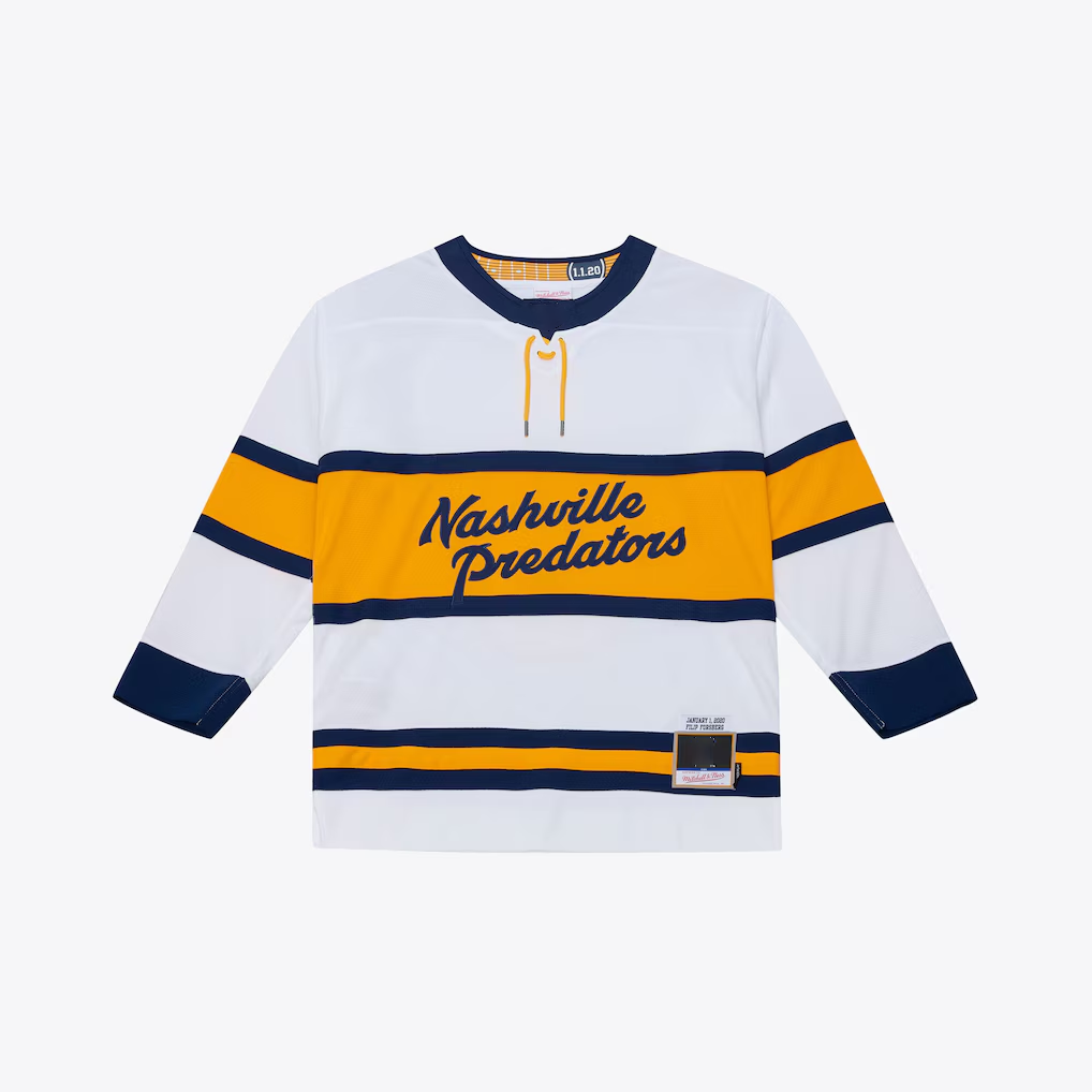 MATTH N.Predators Filip Forsberg Mitchell & Ness White 2020 Power Play Jerseys