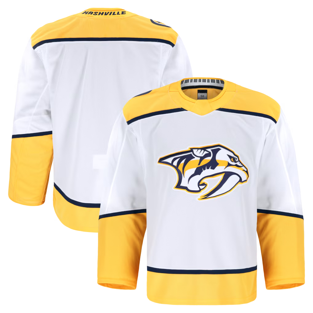 MATTH N.Predators White Away Authentic Pro Jerseys