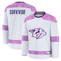 MATTH N.Predators White Hockey Fights Cancer Survivor Practice Jerseys
