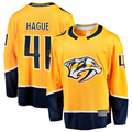 MATTH N.Predators #41 Nicolas Hague Gold Home Breakaway Jerseys
