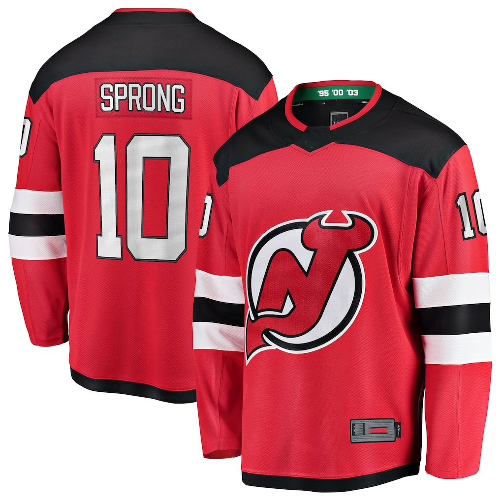MATTH N.Jersey Devils #10 Daniel Sprong Red Home Breakaway Jerseys