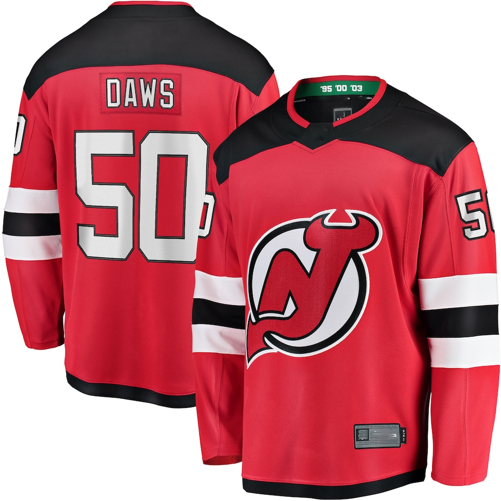 MATTH N.Jersey Devils #50 Nico Daws Red Home Breakaway Player Jerseys