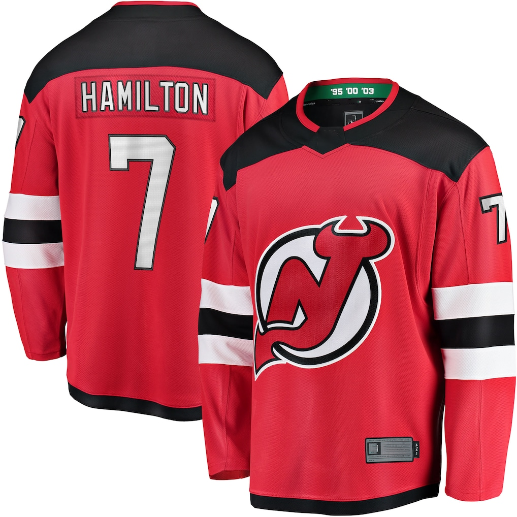 MATTH N.Jersey Devils #7 Dougie Hamilton Red Breakaway Player Jerseys