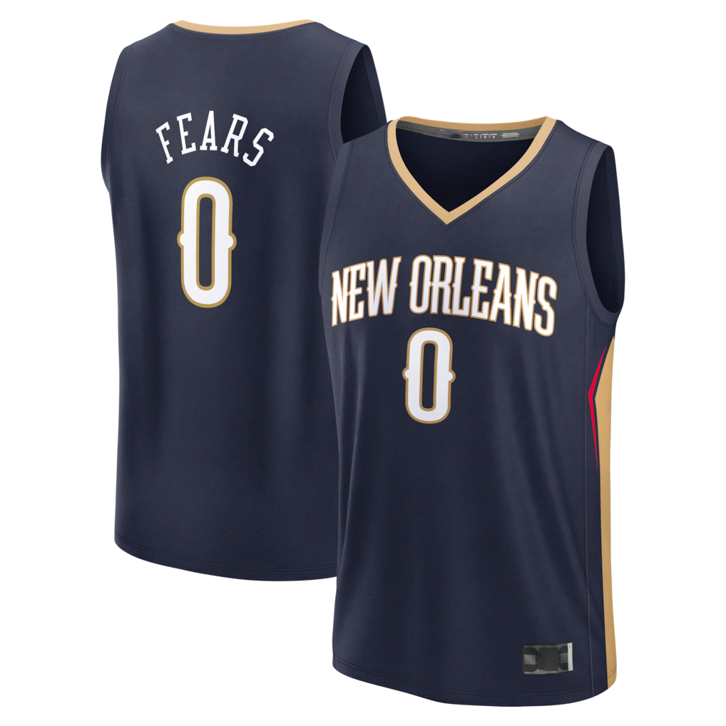 MATTH NO.Pelicans #0 Jeremiah Fears Navy Fast Break Replica Stitched Jerseys- Icon Edition
