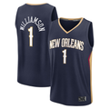 MATTH NO.Pelicans #1 Zion Williamson Navy Replica Fast Break Stitched Jerseys- Icon Edition
