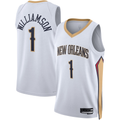 MATTH NO.Pelicans #1 Zion Williamson White Swingman Stitched Jerseys- Association Edition