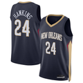 MATTH NO.Pelicans #24 Jordan Hawkins Navy Swingman Stitched Jerseys- Icon Edition