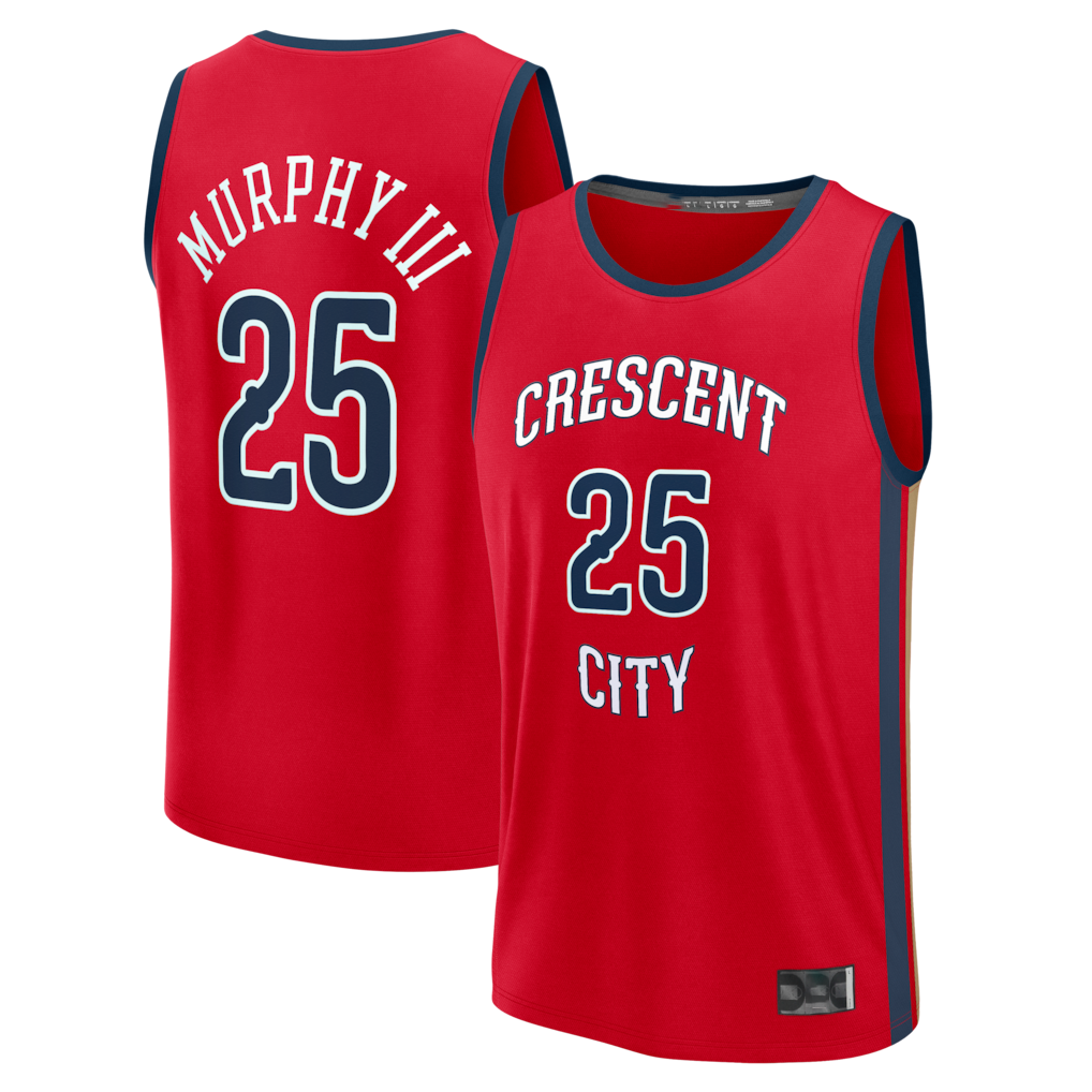 MATTH NO.Pelicans #25 Trey Murphy III Red Fast Break Replica Player Stitched Jerseys- Statement Edition