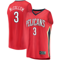 MATTH NO.Pelicans #3 C.J. McCollum Red Fast Break Replica Player Stitched Jerseys- Statement Edition