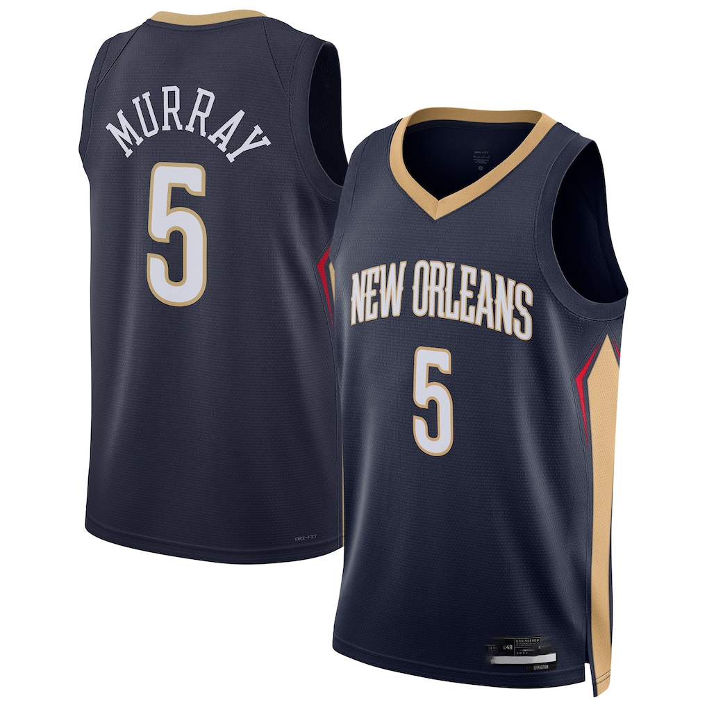 MATTH NO.Pelicans #5 Dejounte Murray Navy 2024 Offseason Addition Swingman Stitched Jerseys