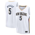 MATTH NO.Pelicans #5 Dejounte Murray White Fast Break Replica Player Stitched Jerseys- Association Edition