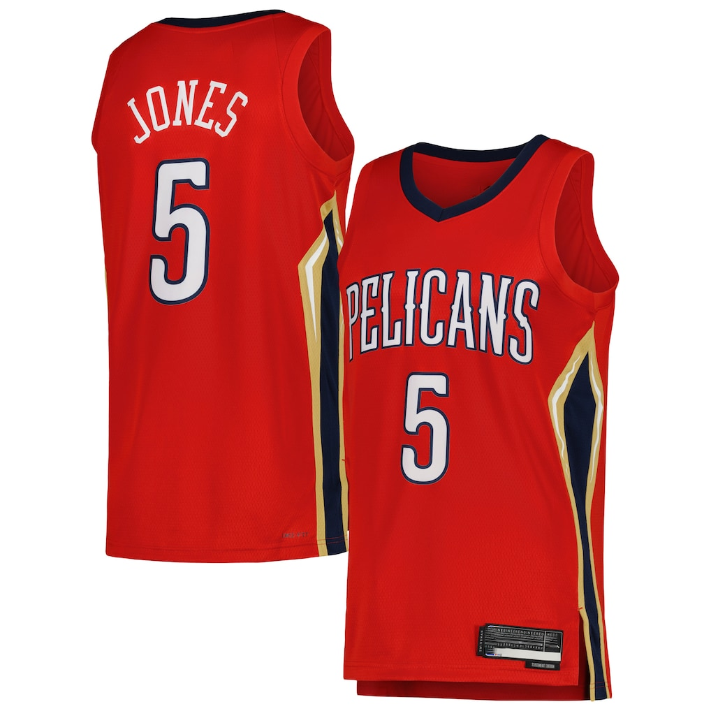 MATTH NO.Pelicans #5 Herbert Jones Red Swingman Stitched Jerseys- Statement Edition