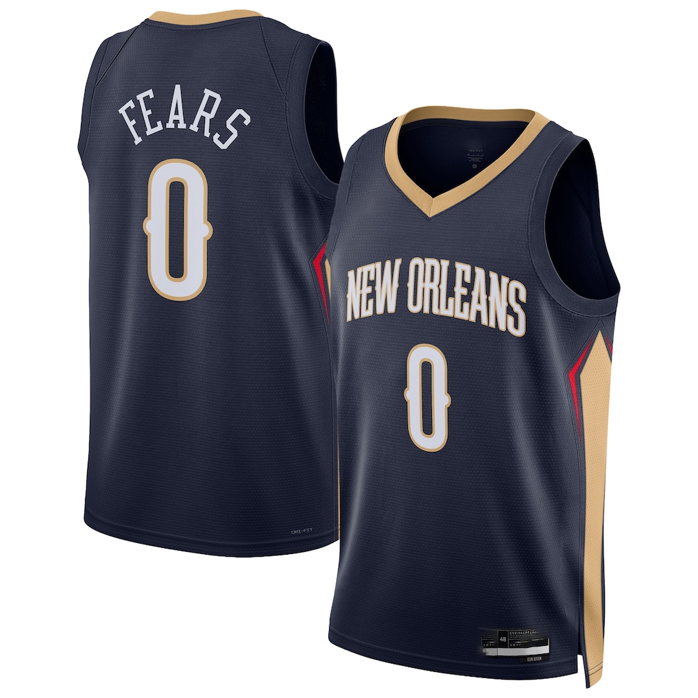 MATTH NO.Pelicans #0 Jeremiah Fears Navy Swingman Stitched Jerseys- Icon Edition